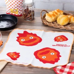Maison Ghibli Kitchenware-2 Pcs Set Kitchen Towel Calcifer - Howl'S Moving Castle