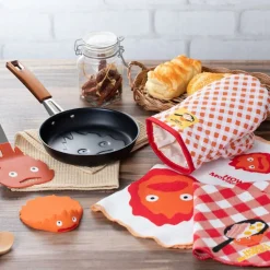 Maison Ghibli Kitchenware-2 Pcs Set Kitchen Towel Calcifer - Howl'S Moving Castle