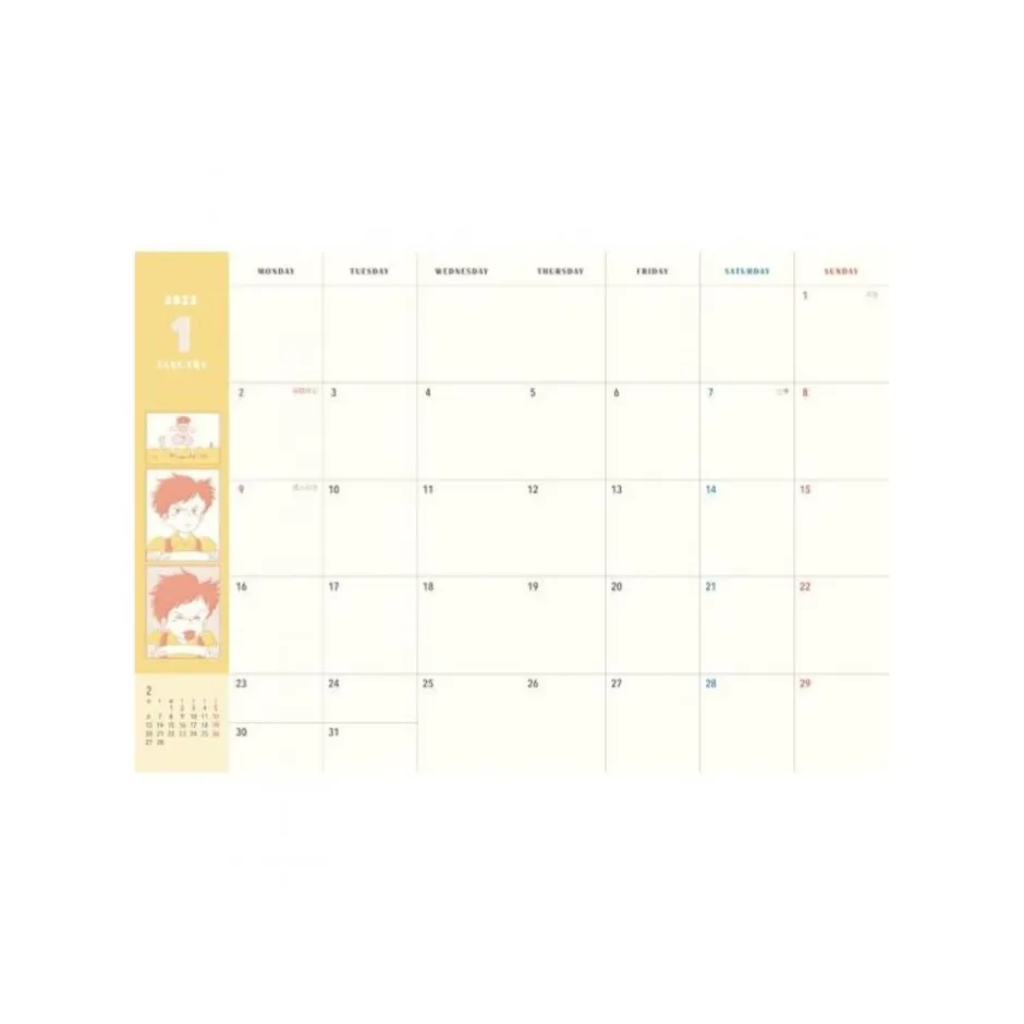 Maison Ghibli Schedule Diaries And Calendars-2023 Schedule Book Mei Taking A Nap - My Neighbor Totoro