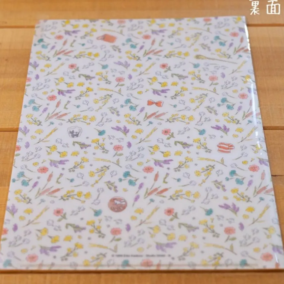 Maison Ghibli Storage-A4 Size Clear With 3 Flaps Flowers - Kiki'S Delivery Service