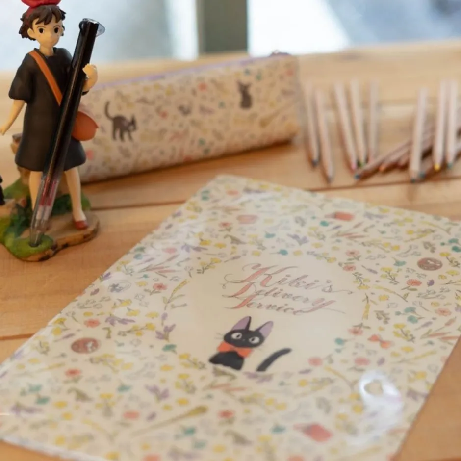 Maison Ghibli Storage-A4 Size Clear With 3 Flaps Flowers - Kiki'S Delivery Service