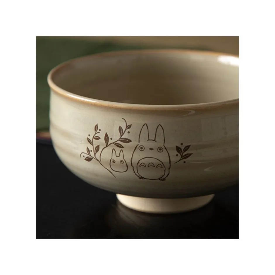 Maison Ghibli Kitchenware-Akahada-Yaki Matcha Tea Bowl & Whisk - My Neighbor Totoro