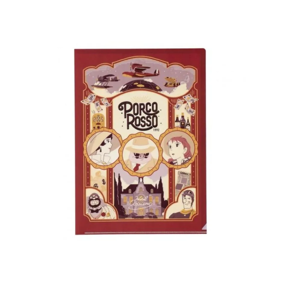 Maison Ghibli Storage-Art Deco Clear Folder A4 - Porco Rosso