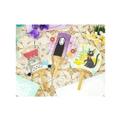 Maison Ghibli Accessories-Bamboo Fan & Letter Set Jiji With Lemon - Kiki'S Delivery Service