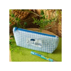 Maison Ghibli Storage-Blue Checkered Pencil Case - My Neighbor Totoro