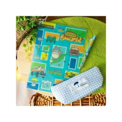 Maison Ghibli Storage-Blue Checkered Pencil Case - My Neighbor Totoro