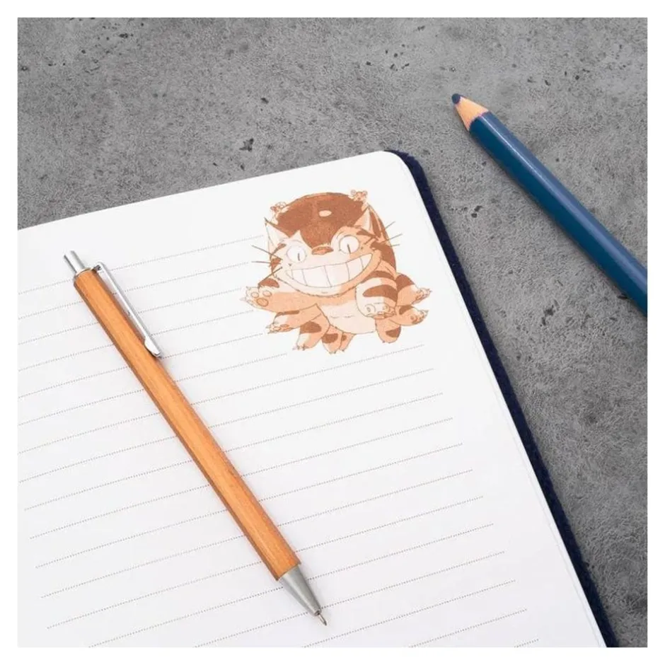 Maison Ghibli Notebooks And Notepads-Catbus Plush Journal - My Neighbor Totoro