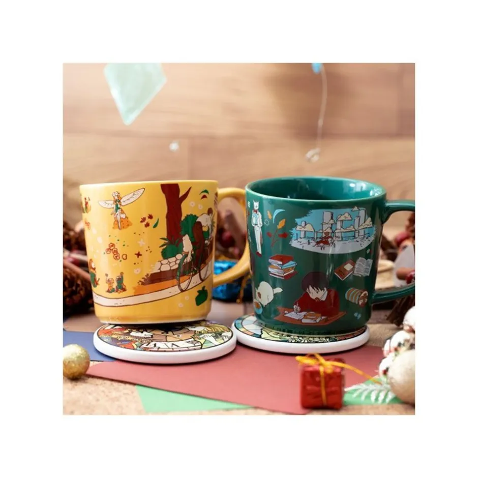 Maison Ghibli Kitchenware-Ceramic Coaster Baron & Louise - Whisper Of The Heart