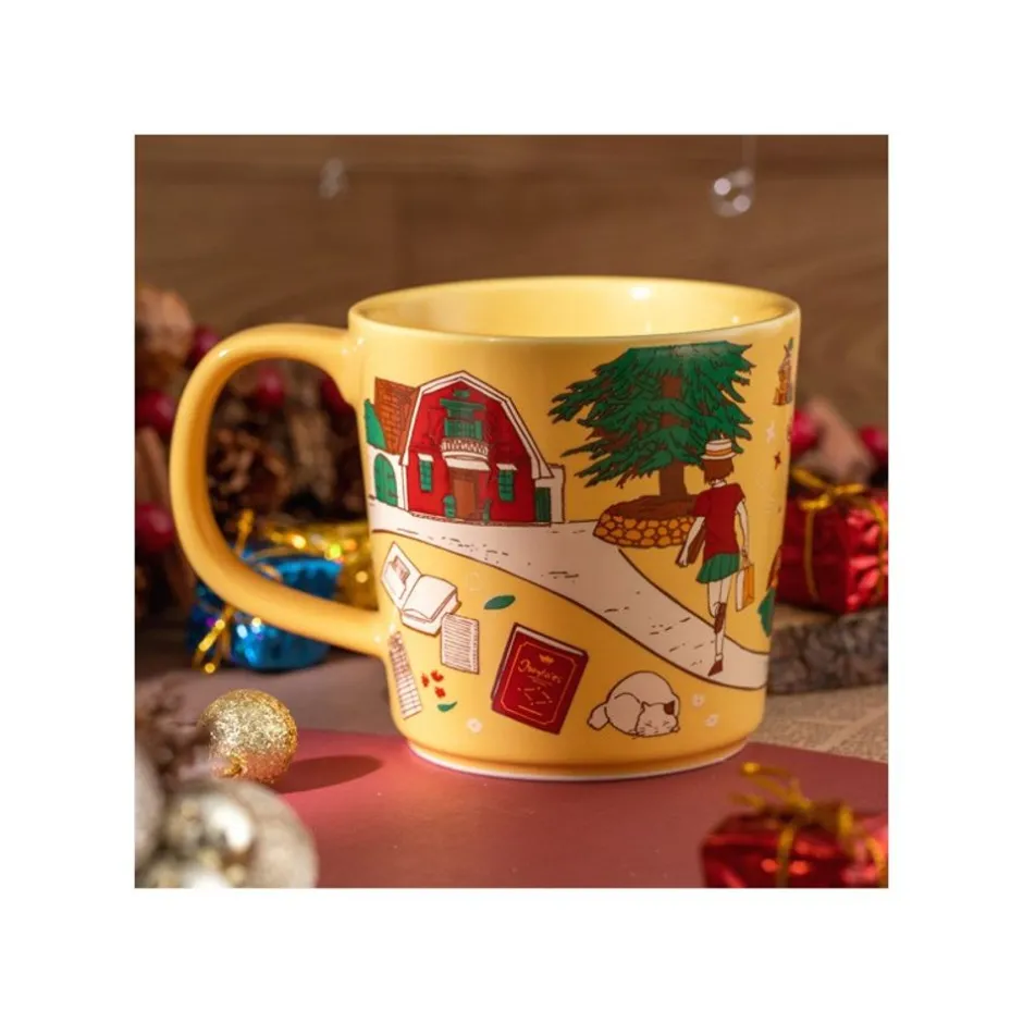 Maison Ghibli Kitchenware-Ceramic Cup Chasing The Cat - Whisper Of The Heart