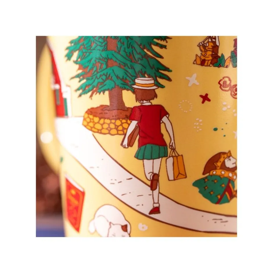 Maison Ghibli Kitchenware-Ceramic Cup Chasing The Cat - Whisper Of The Heart