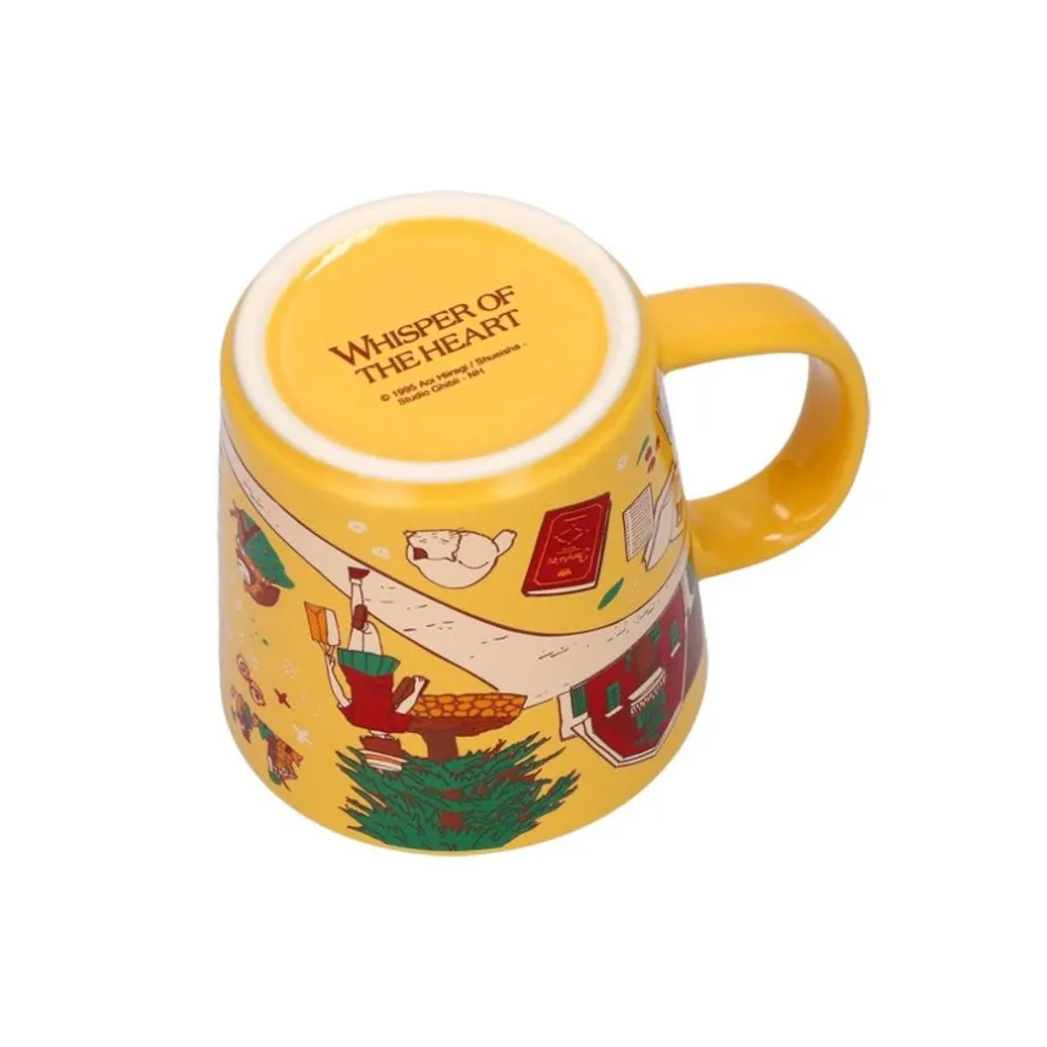 Maison Ghibli Kitchenware-Ceramic Cup Chasing The Cat - Whisper Of The Heart
