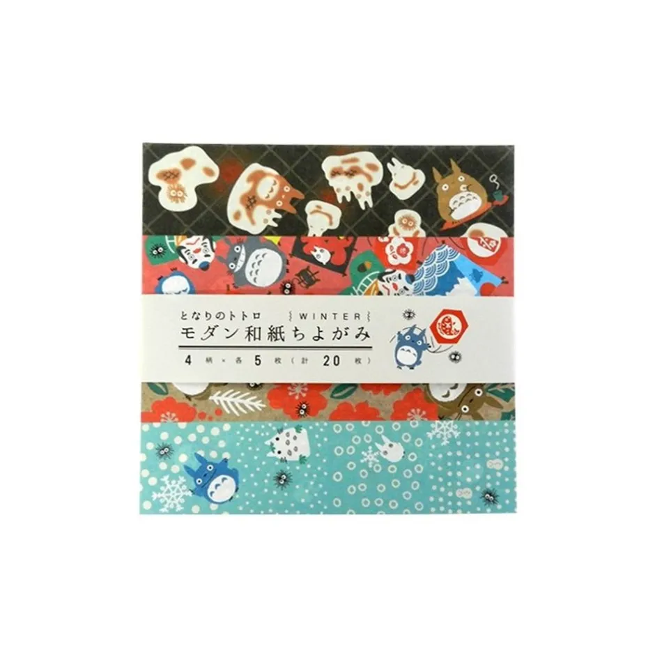 Maison Ghibli Postcards And Letter Papers-Chiyogami Paper Winter - My Neighbor Totoro