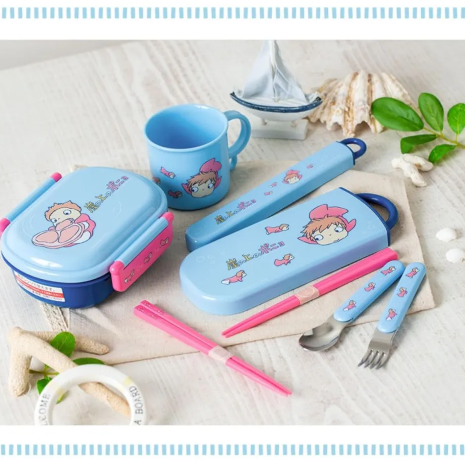 Maison Ghibli Kitchenware-Chopsticks Box Set 16,5Cm Ponyo In The Ocean - Ponyo On The Cliff