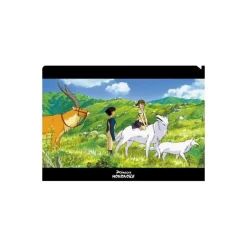 Maison Ghibli Storage-Clear File A4 San & Ashitaka - Princess Mononoke