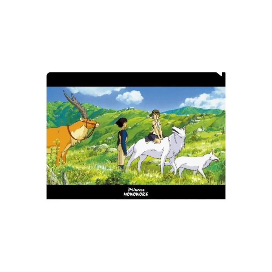 Maison Ghibli Storage-Clear File A4 San & Ashitaka - Princess Mononoke