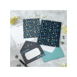 Maison Ghibli Postcards And Letter Papers-Clear Folder & Letter Set Soot Sprites Leaves - My Neighbor Totoro