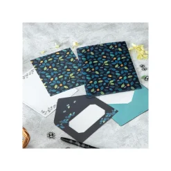 Maison Ghibli Postcards And Letter Papers-Clear Folder & Letter Set Soot Sprites Leaves - My Neighbor Totoro