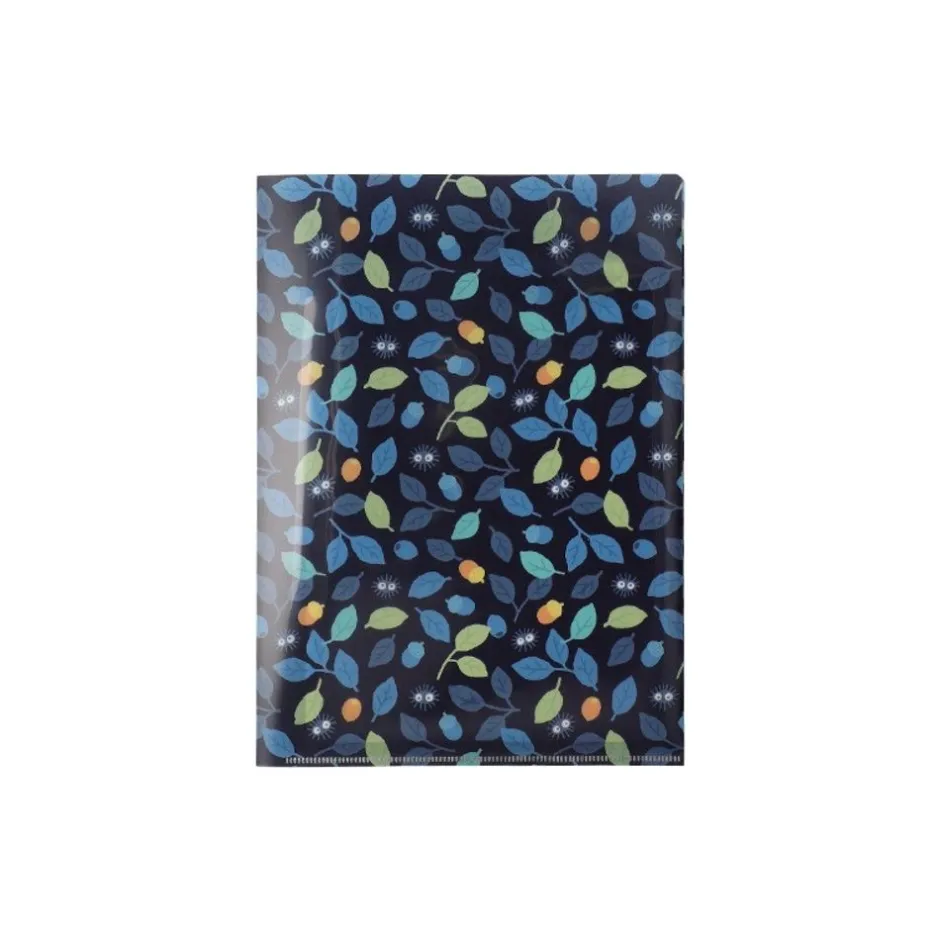 Maison Ghibli Postcards And Letter Papers-Clear Folder & Letter Set Soot Sprites Leaves - My Neighbor Totoro