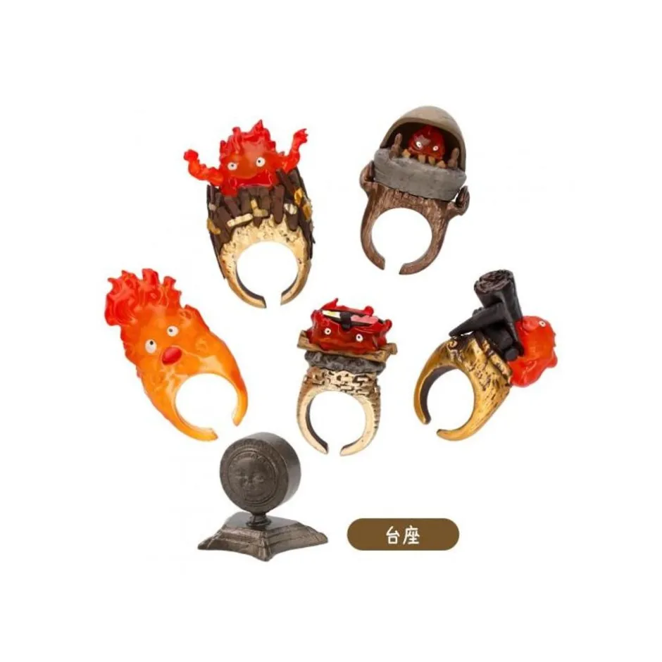 Maison Ghibli Figurines-Collection Calcifer Assorted 6 Rings - Howl'S Moving Castle