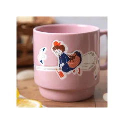 Maison Ghibli Kitchenware-Coloful Embossed Mug Kiki On Her Broom - Kiki'S Delivery Service