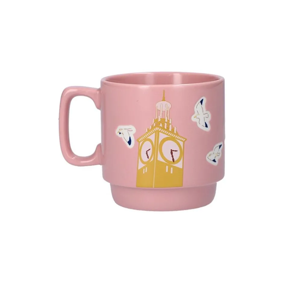 Maison Ghibli Kitchenware-Coloful Embossed Mug Kiki On Her Broom - Kiki'S Delivery Service