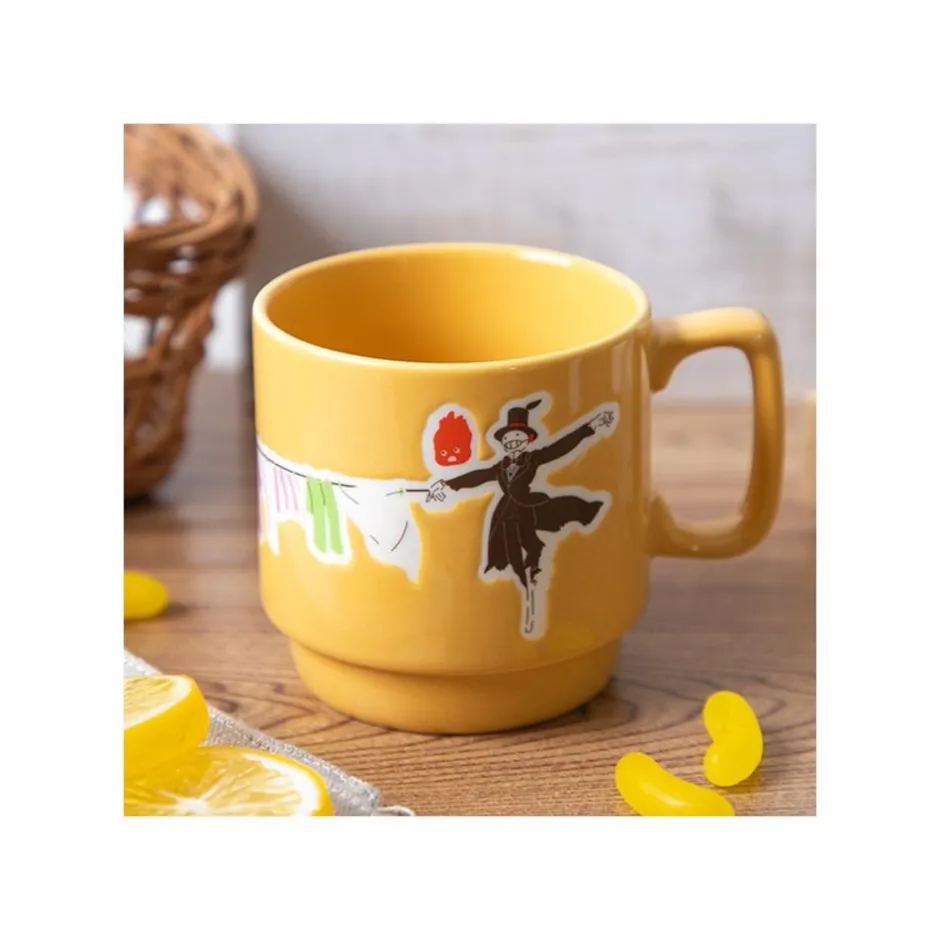 Maison Ghibli Kitchenware-Coloful Embossed Mug Laundry Day - Howl'S Moving Castle