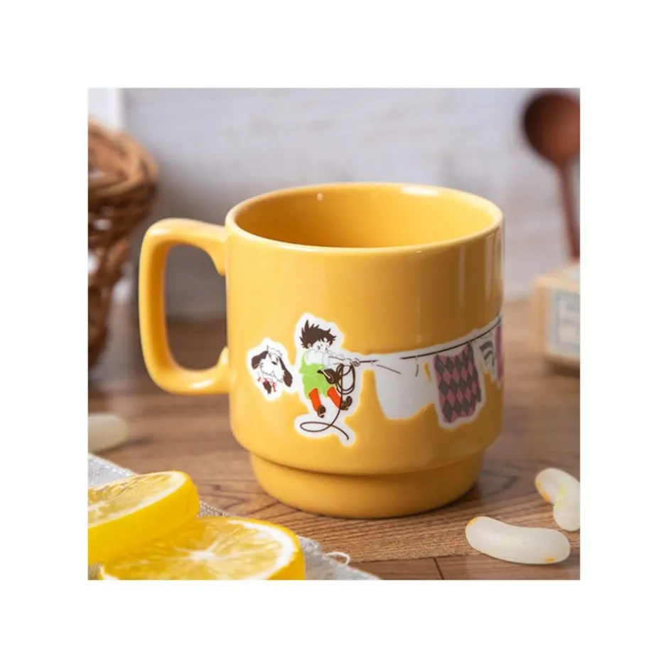 Maison Ghibli Kitchenware-Coloful Embossed Mug Laundry Day - Howl'S Moving Castle
