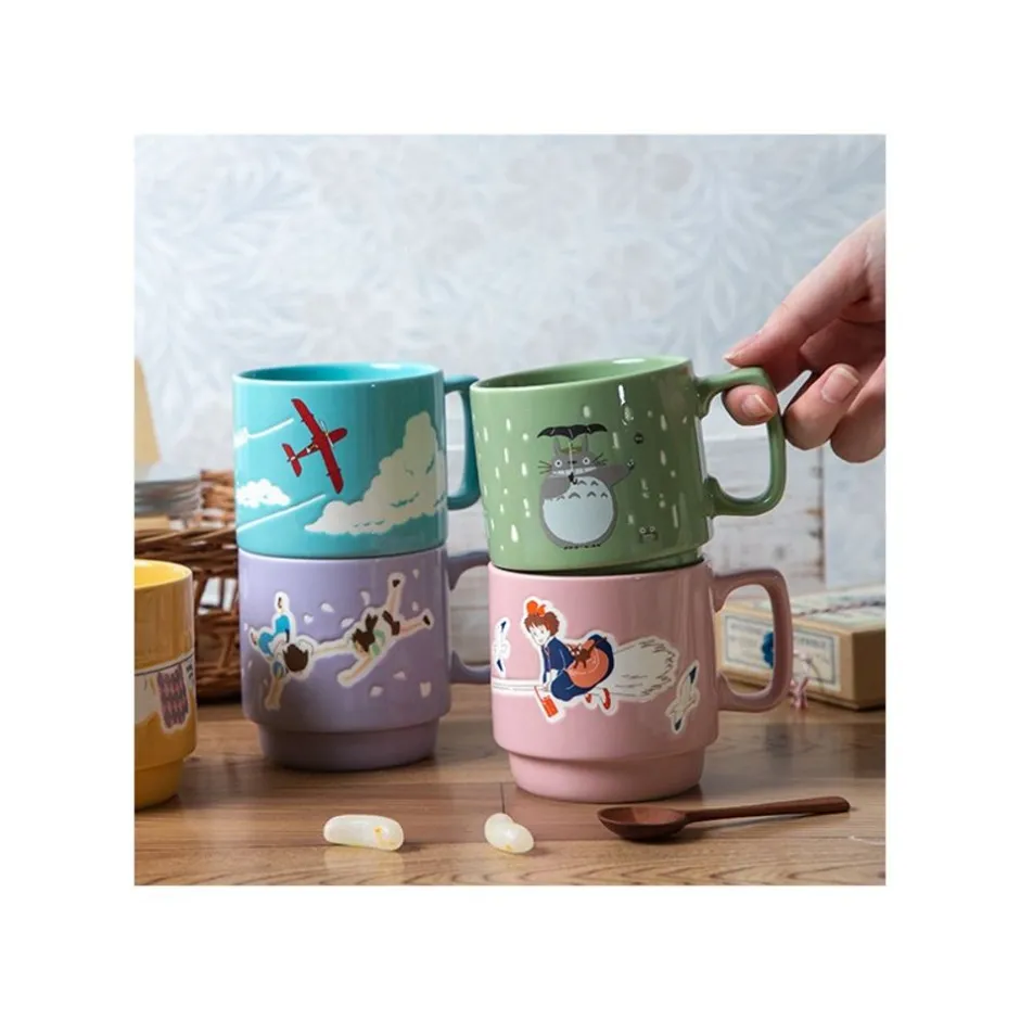 Maison Ghibli Kitchenware-Coloful Embossed Mug Laundry Day - Howl'S Moving Castle