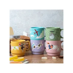 Maison Ghibli Kitchenware-Coloful Embossed Mug Laundry Day - Howl'S Moving Castle