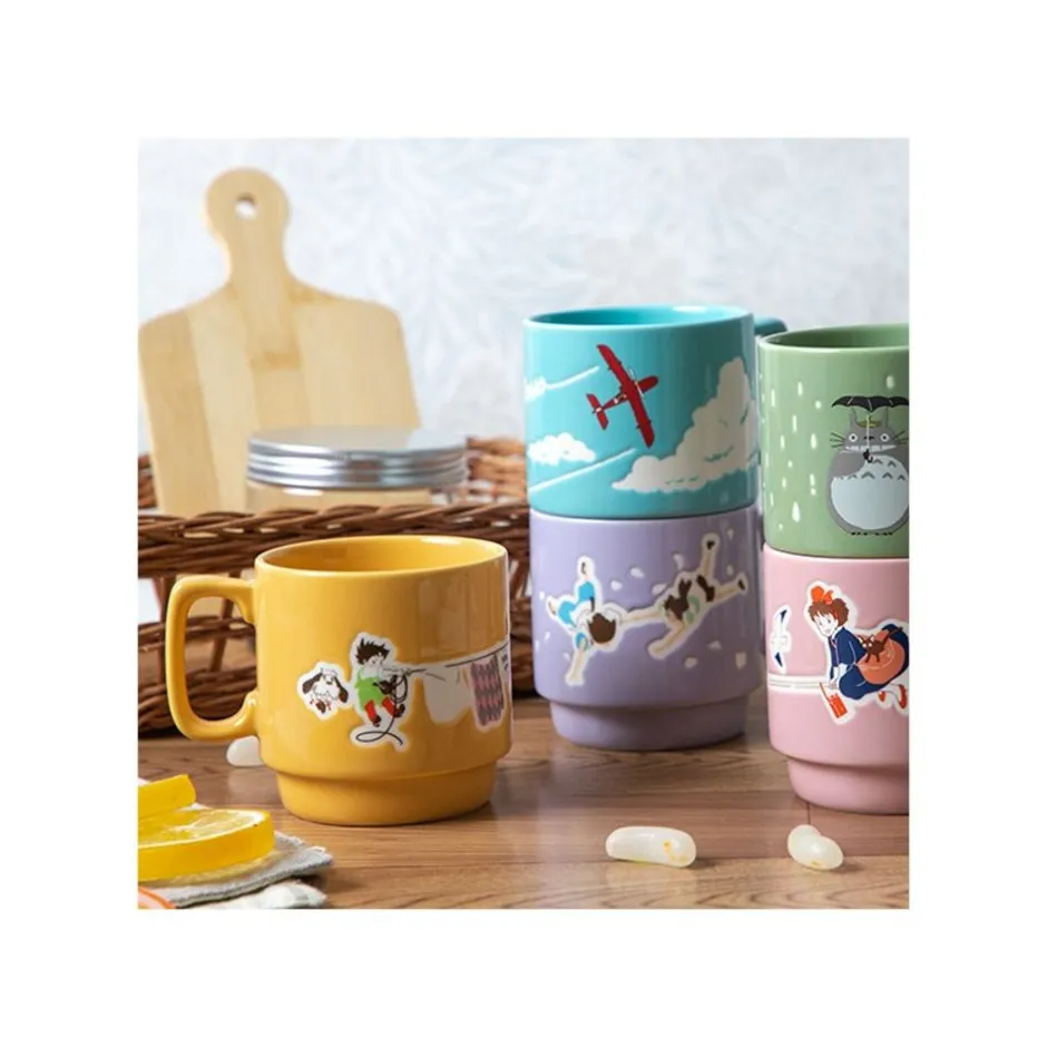 Maison Ghibli Kitchenware-Coloful Embossed Mug Laundry Day - Howl'S Moving Castle