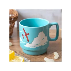 Maison Ghibli Kitchenware-Coloful Embossed Mug Savoia - Porco Rosso