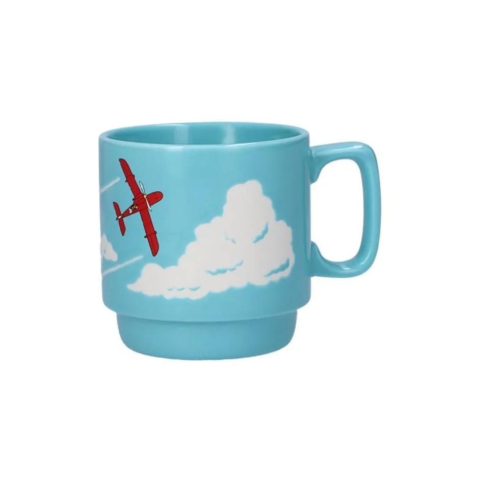 Maison Ghibli Kitchenware-Coloful Embossed Mug Savoia - Porco Rosso