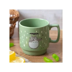 Maison Ghibli Kitchenware-Coloful Embossed Mug Totoro Holding Umbrella - My Neighbor Totoro