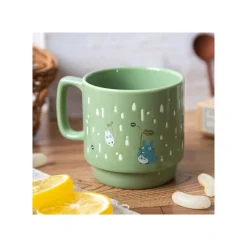 Maison Ghibli Kitchenware-Coloful Embossed Mug Totoro Holding Umbrella - My Neighbor Totoro