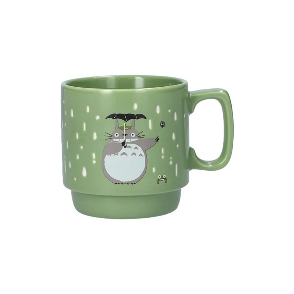 Maison Ghibli Kitchenware-Coloful Embossed Mug Totoro Holding Umbrella - My Neighbor Totoro