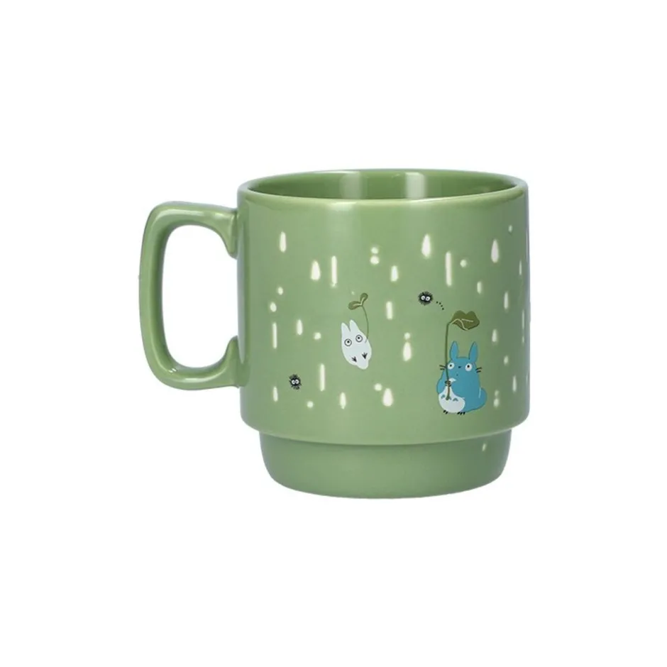 Maison Ghibli Kitchenware-Coloful Embossed Mug Totoro Holding Umbrella - My Neighbor Totoro