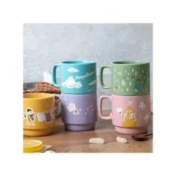 Maison Ghibli Kitchenware-Coloful Embossed Mug Totoro Holding Umbrella - My Neighbor Totoro