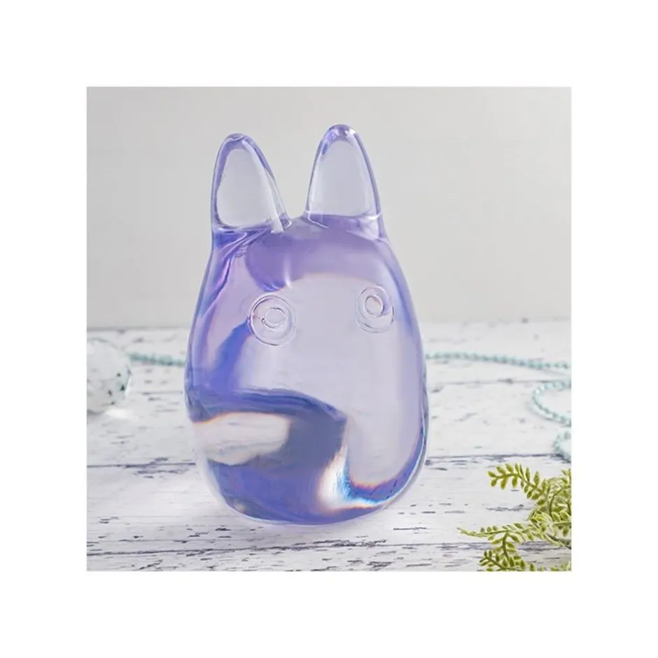 Maison Ghibli Statues-Crystal Figurine Transparent Small Totoro Purple - My Neighbor Totoro