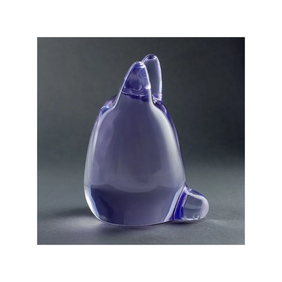 Maison Ghibli Statues-Crystal Figurine Transparent Small Totoro Purple - My Neighbor Totoro
