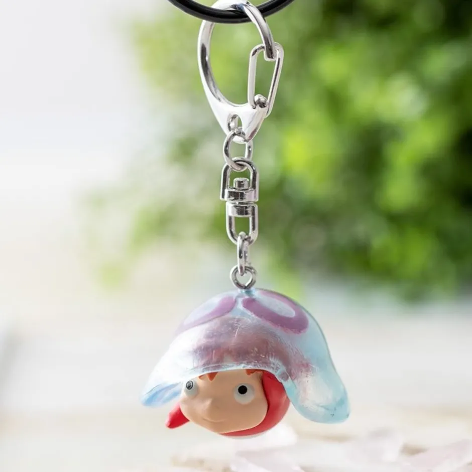 Maison Ghibli Keychains-3D Keychains Ponyo And Jellyfish - Ponyo By The Cliff