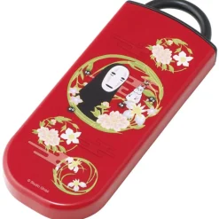 Maison Ghibli Kitchenware-Dark Red Set Chopsticks Spoon Fork No Face - Spirited Away