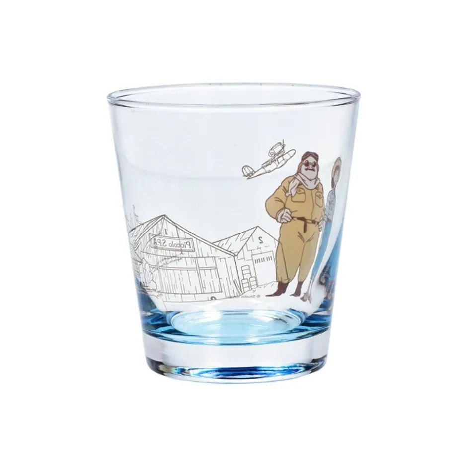 Maison Ghibli Kitchenware-Decorated Glass Marco & Fio - Porco Rosso