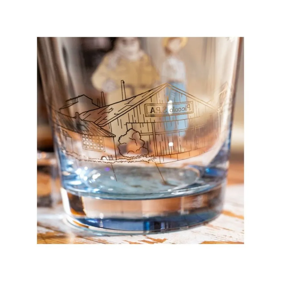 Maison Ghibli Kitchenware-Decorated Glass Marco & Fio - Porco Rosso