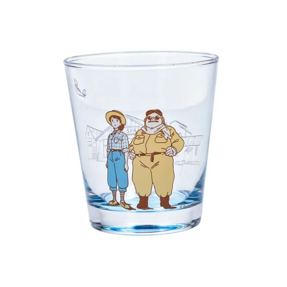 Maison Ghibli Kitchenware-Decorated Glass Marco & Fio - Porco Rosso