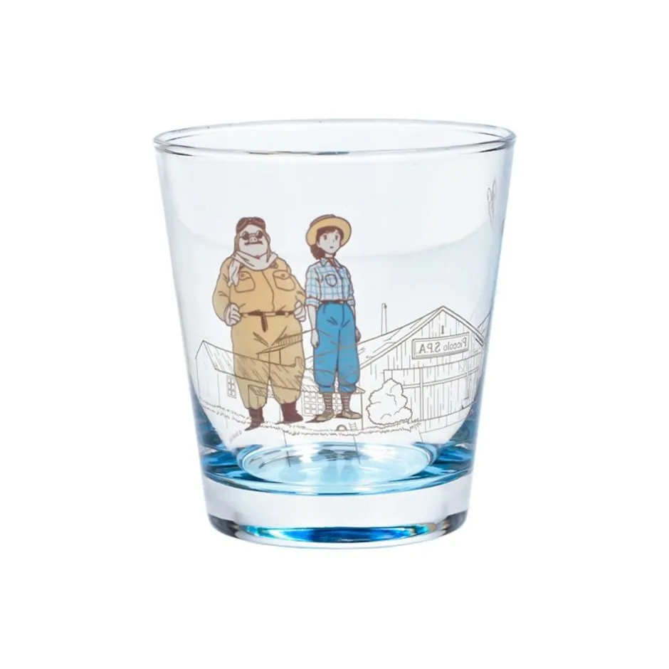 Maison Ghibli Kitchenware-Decorated Glass Marco & Fio - Porco Rosso
