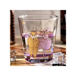 Maison Ghibli Kitchenware-Decorated Glass Marco & Gina - Porco Rosso