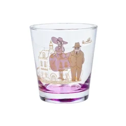 Maison Ghibli Kitchenware-Decorated Glass Marco & Gina - Porco Rosso