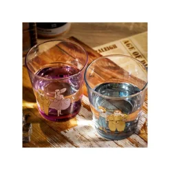 Maison Ghibli Kitchenware-Decorated Glass Marco & Gina - Porco Rosso