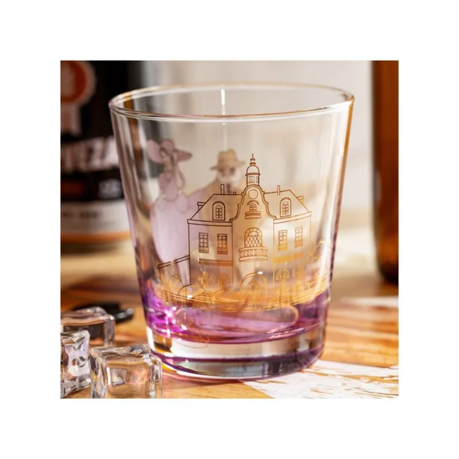 Maison Ghibli Kitchenware-Decorated Glass Marco & Gina - Porco Rosso