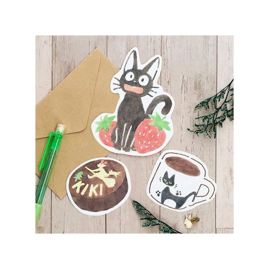 Maison Ghibli Postcards And Letter Papers-Die-Cut Mini Letterset Kiriko Cafe - Kiki'S Delivery Service